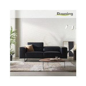 다우닝 오브 3인 전체 내추럴 가죽 소파 (색상:베이지)