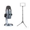 [큐브모아] PC마이크+조명 세트 4/블루 예티 나노+큐브라이트45 17인치 와이드 LED 조명 패키지 &amp;gt; 영상가전