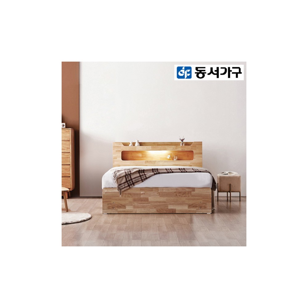 동서가구 브리더 LED 4단 수납 Q침대 프레임 DF920244