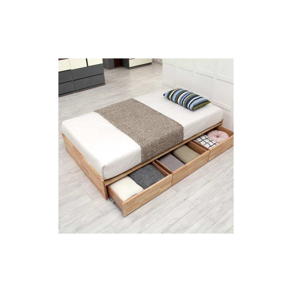 리퍼 린 무헤드 슈퍼싱글 침대프레임 원목 침대