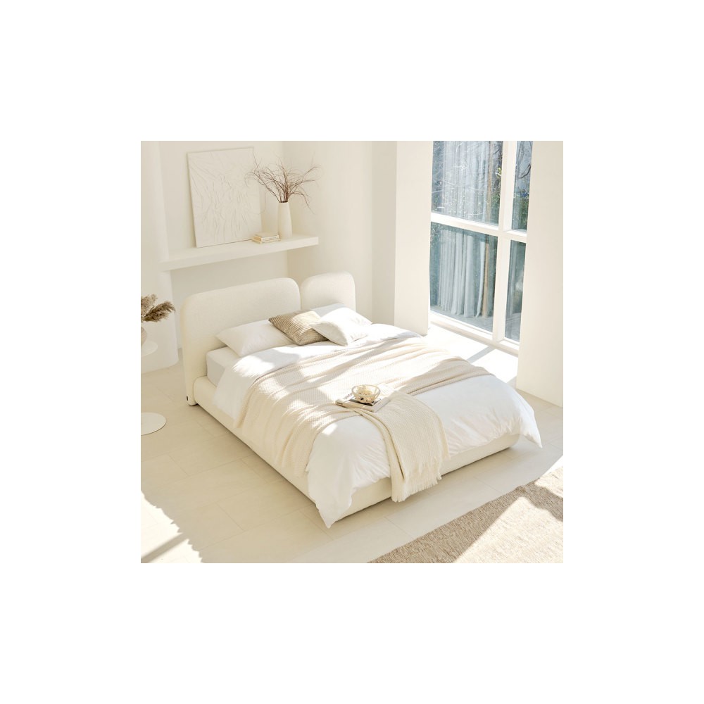 포스트모던 구겐하임 이지클린 / 부클레 호텔식 패브릭침대 SS/Q (매트리스 선택)