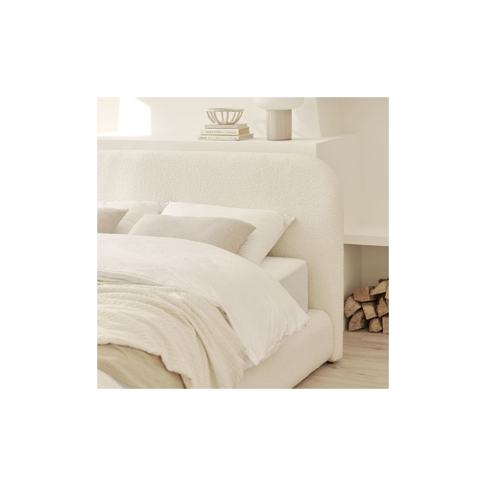 포스트모던 구겐하임 이지클린 / 부클레 호텔식 패브릭침대 SS/Q (매트리스 선택)