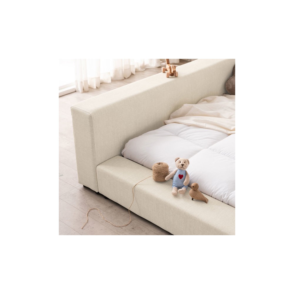 상일리베가구 큐브 저상형 낮은 가죽 침대 SS/Q