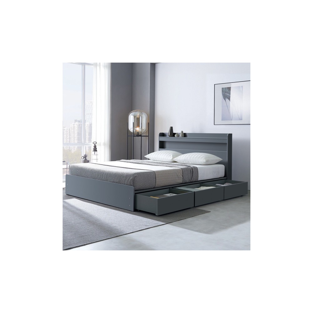 프리미엄 LED서랍형 침대프레임 매트리스포함/슈퍼싱글/더블/퀸/싱글