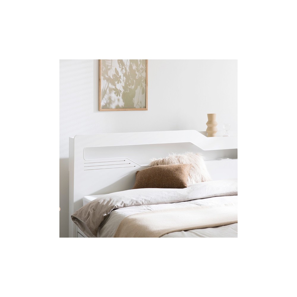 PICK 캐럴2 / 르마르 LED 3단 수납침대 SS/Q+ 매트리스 수납침대/조명침대/공간활용침대/원룸침대