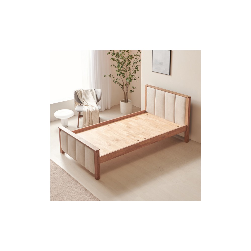 리퍼 침대 헬레나 슈퍼싱글 패브릭 헤드 원목 침대프레임 SS Q 무료배송 한정수량 리퍼새상품