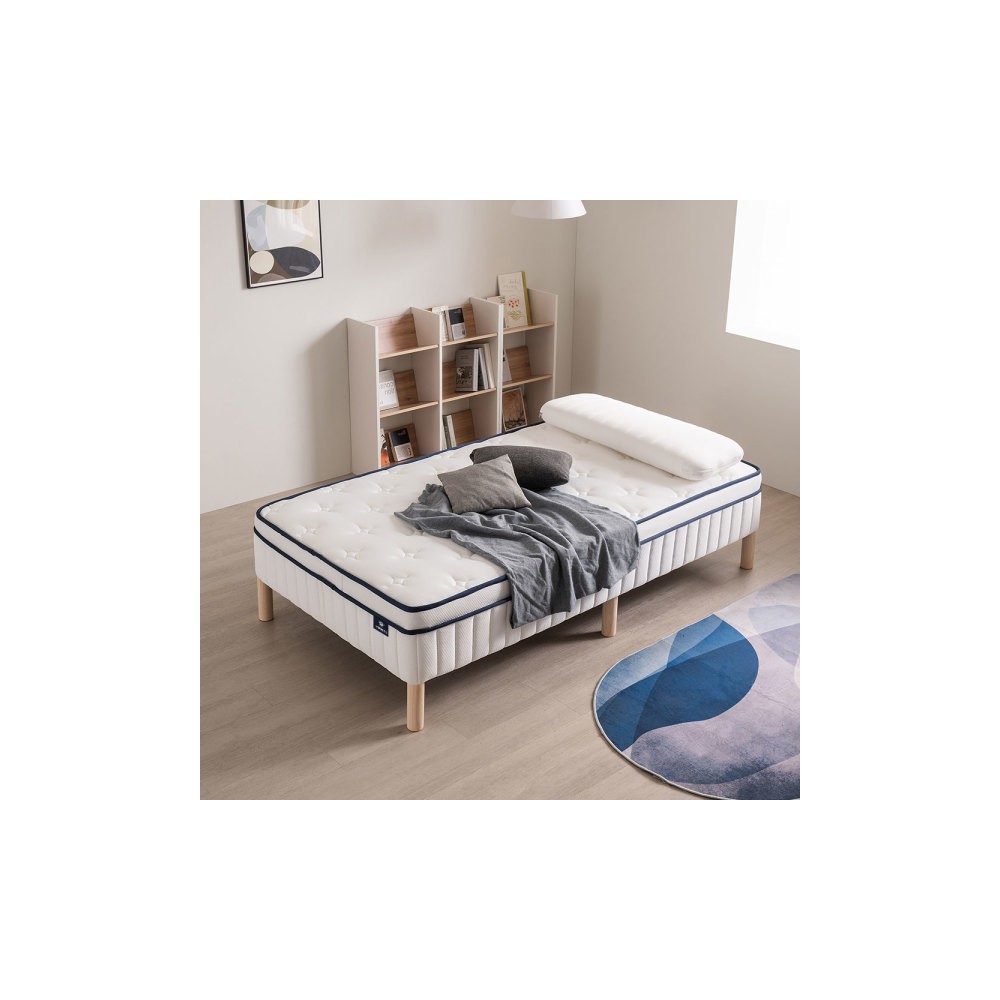 상일리베가구 루카 1인용 원룸 미니 매트리스 좁은방 일체형 싱글 슈퍼싱글 침대 (S/SS)