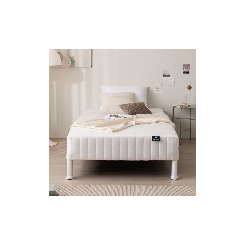 상일리베가구 루카 1인용 원룸 미니 매트리스 좁은방 일체형 싱글 슈퍼싱글 침대 (S/SS)