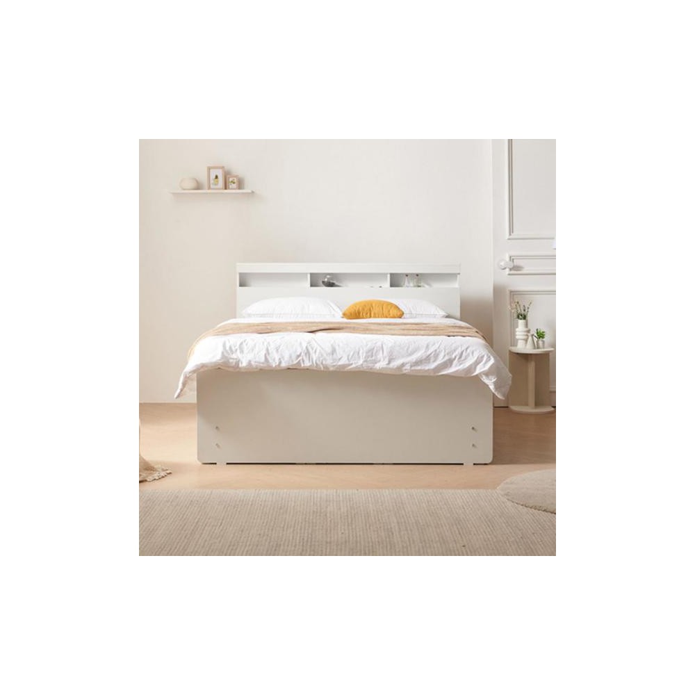 침대헤드LED조명 옷장 겸용 수납형 퀸침대프레임 자취방 신혼 아이방 병원 자취