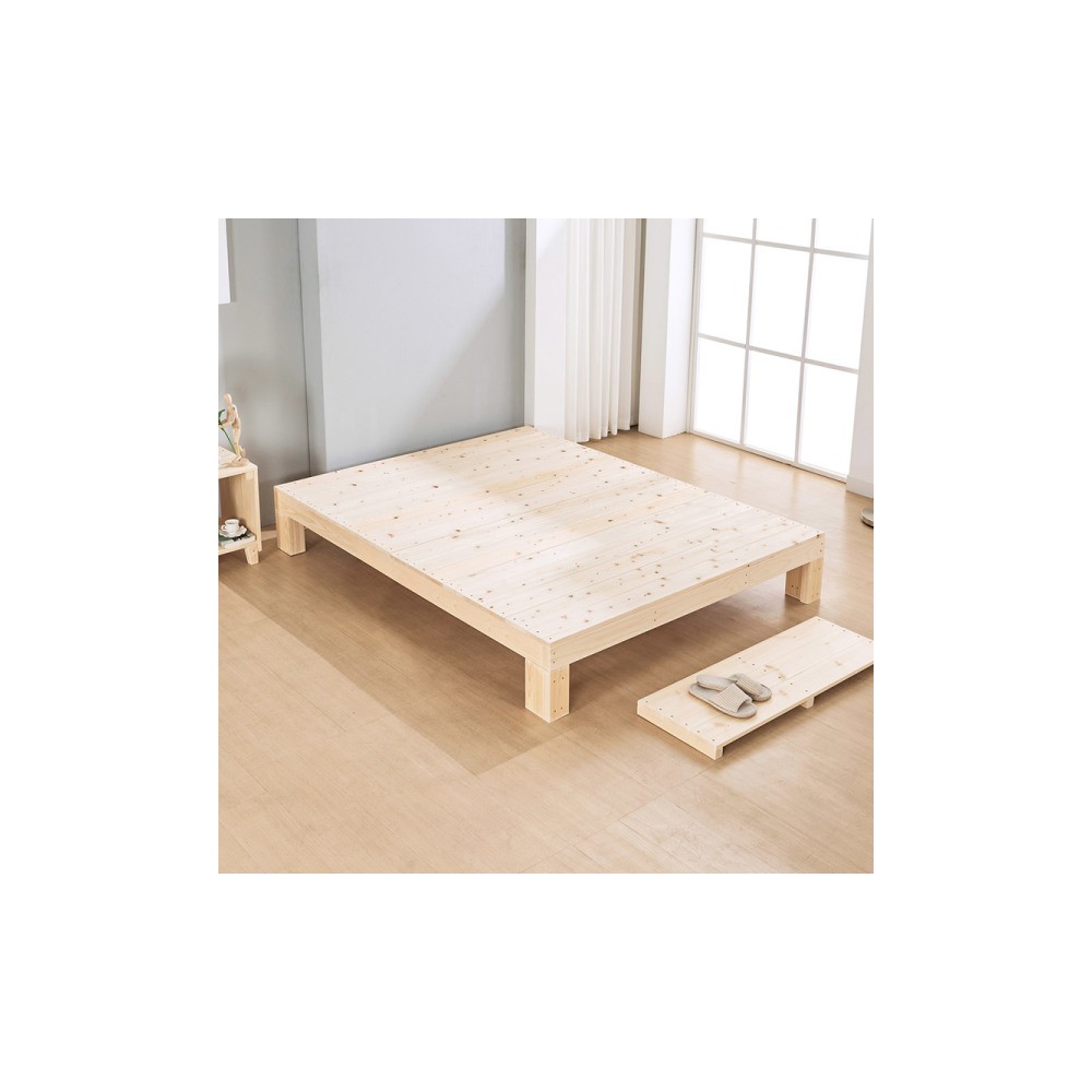 편백침대 평상형 슈퍼싱글 원목침대프레임 100%통원목