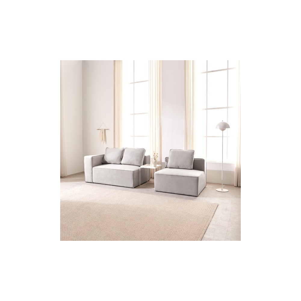 109 큐브 아쿠아텍스 3인/4인/6인 모듈 소파+스툴(선택)