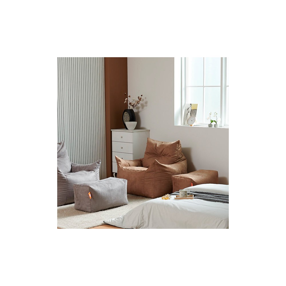 보니타 빈백 초대형 페르시안 SR803 스웨이드 소파 (풋스툴세트) NEW컬러 구매시 전용사각쿠션 증정