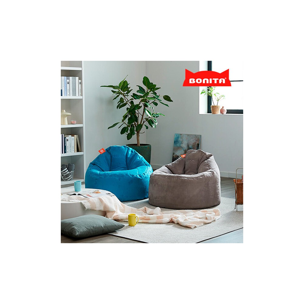 (풋스툴세트) 보니타 빈백 대형 블루밍 B807 스웨이드 소파 세트 NEW칼라 구매시 전용쿠션 증정