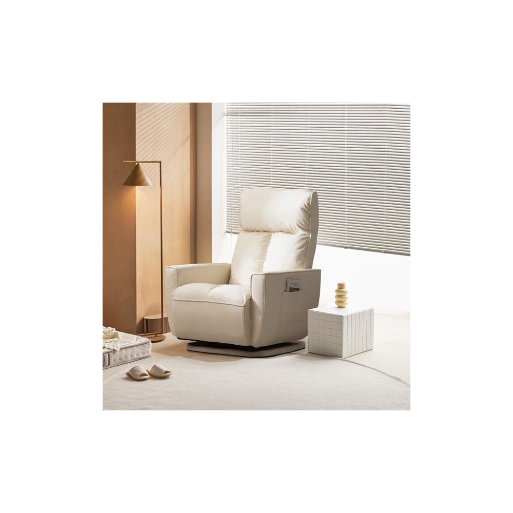 /BEST거실가구/ 파로마 페더 가죽 리클라이너 회전형 좌식 1인소파 / 이동 수납장 선반장 모음