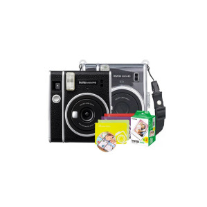 미니40/폴라로이드/즉석카메라 블랙/투명가방+필름2P외(틴케이스)