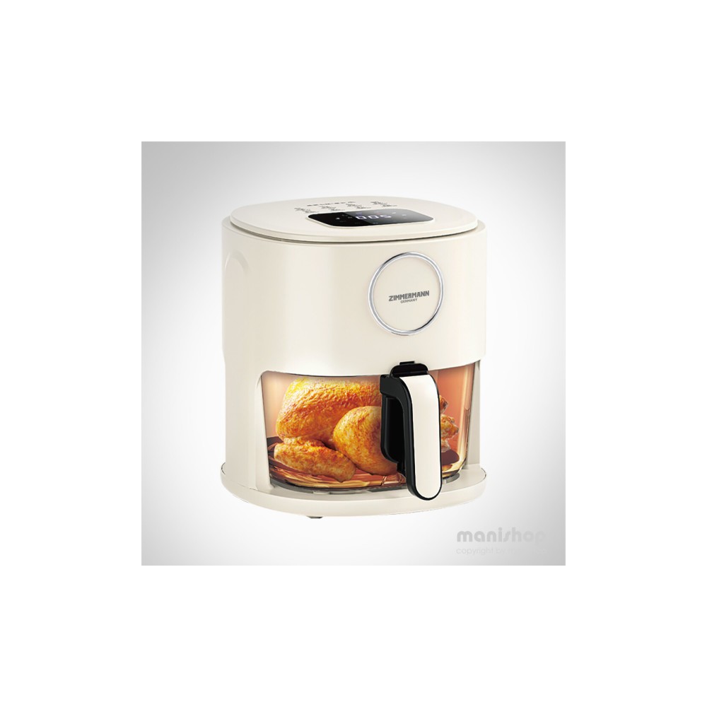 유리 글라스 에어프라이어 4.5L_짐머만 AF4543 미니 소형 가정용 원룸 캠핑 am_2024년형 신상품