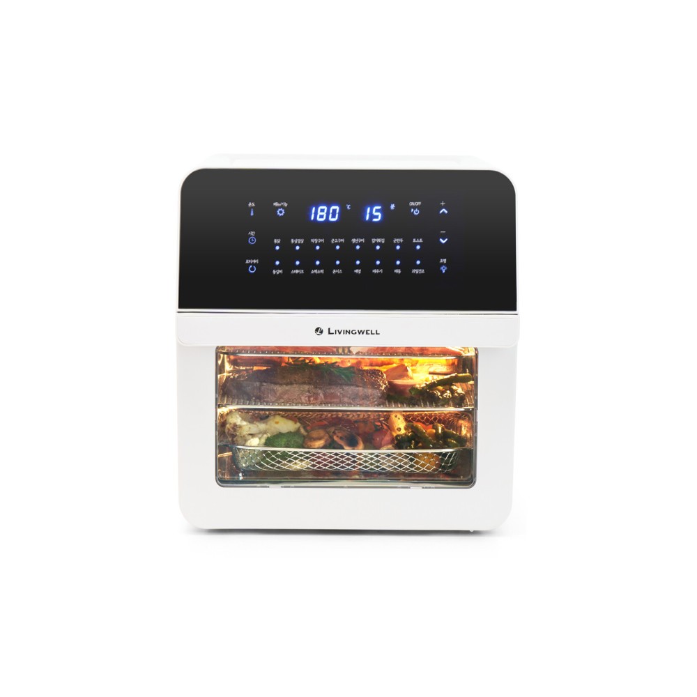 리빙웰 스텐 에어프라이어 대용량 16리터_WHITE