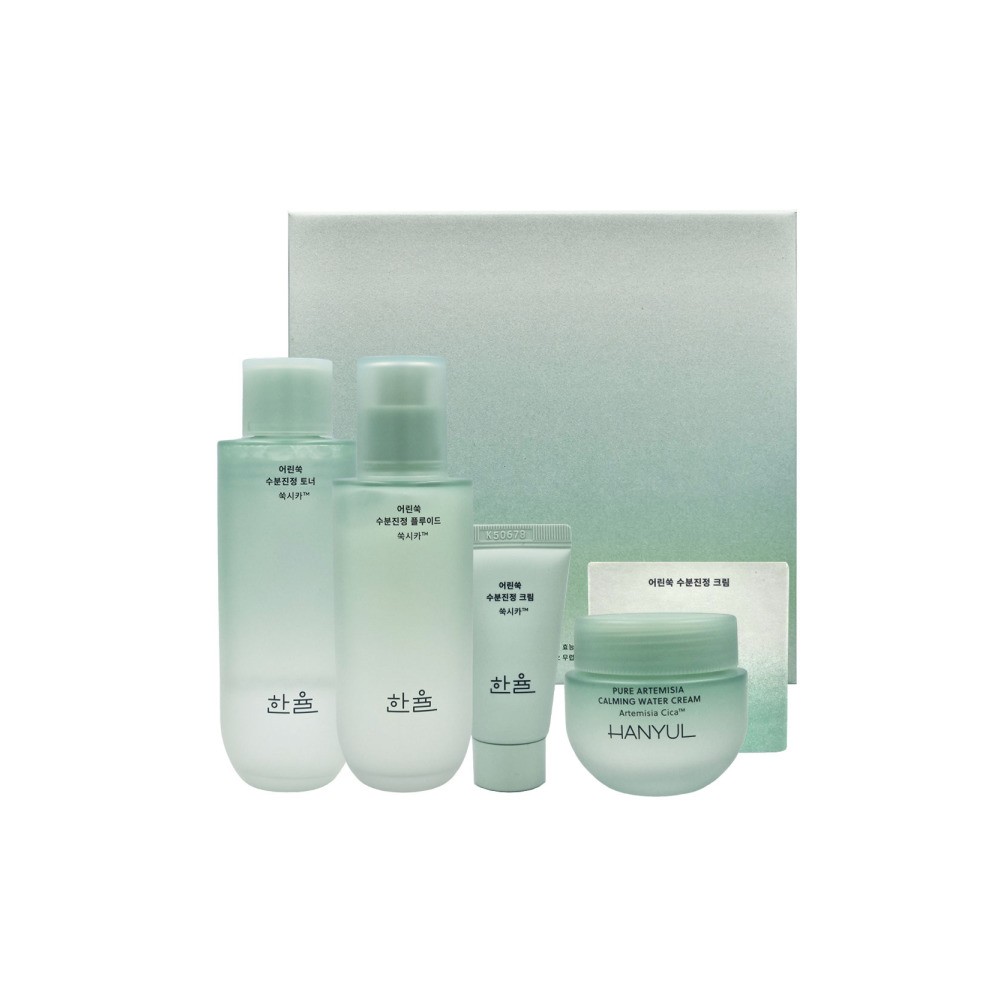 한율 어린쑥 수분진정 3종 여자기초화장품