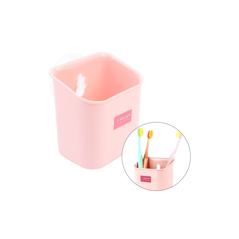 스마일바스 흡착식 다용도통 칫솔꽂이 욕실용품