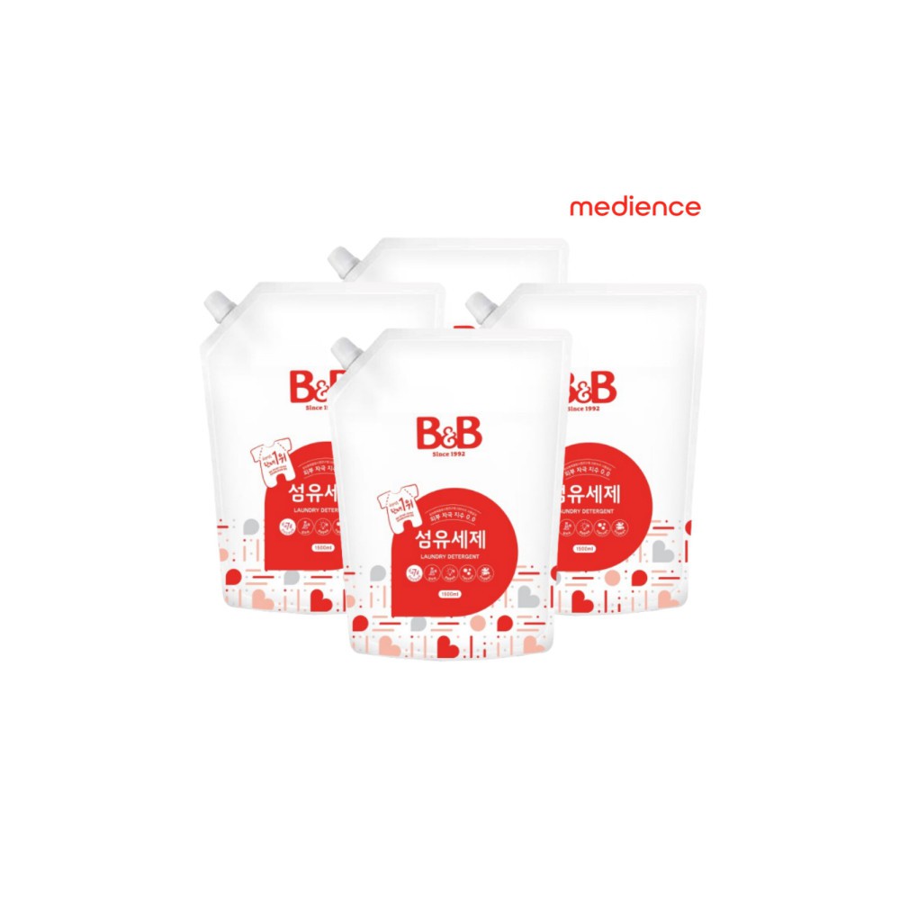 비앤비 세제 1500ml 리필 4개입+(800ml 4입+50ml 4입+티슈 증정)_BB01
