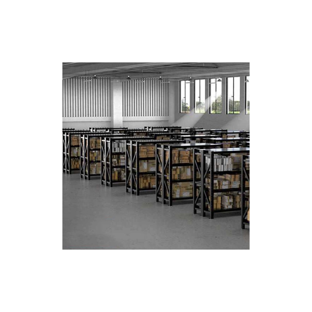 나이스선반 무광블랙 높이2000 2000X600 4단 단당하중250kg 철제선반 앵글 중량랙 경량랙 파레트랙 진열대