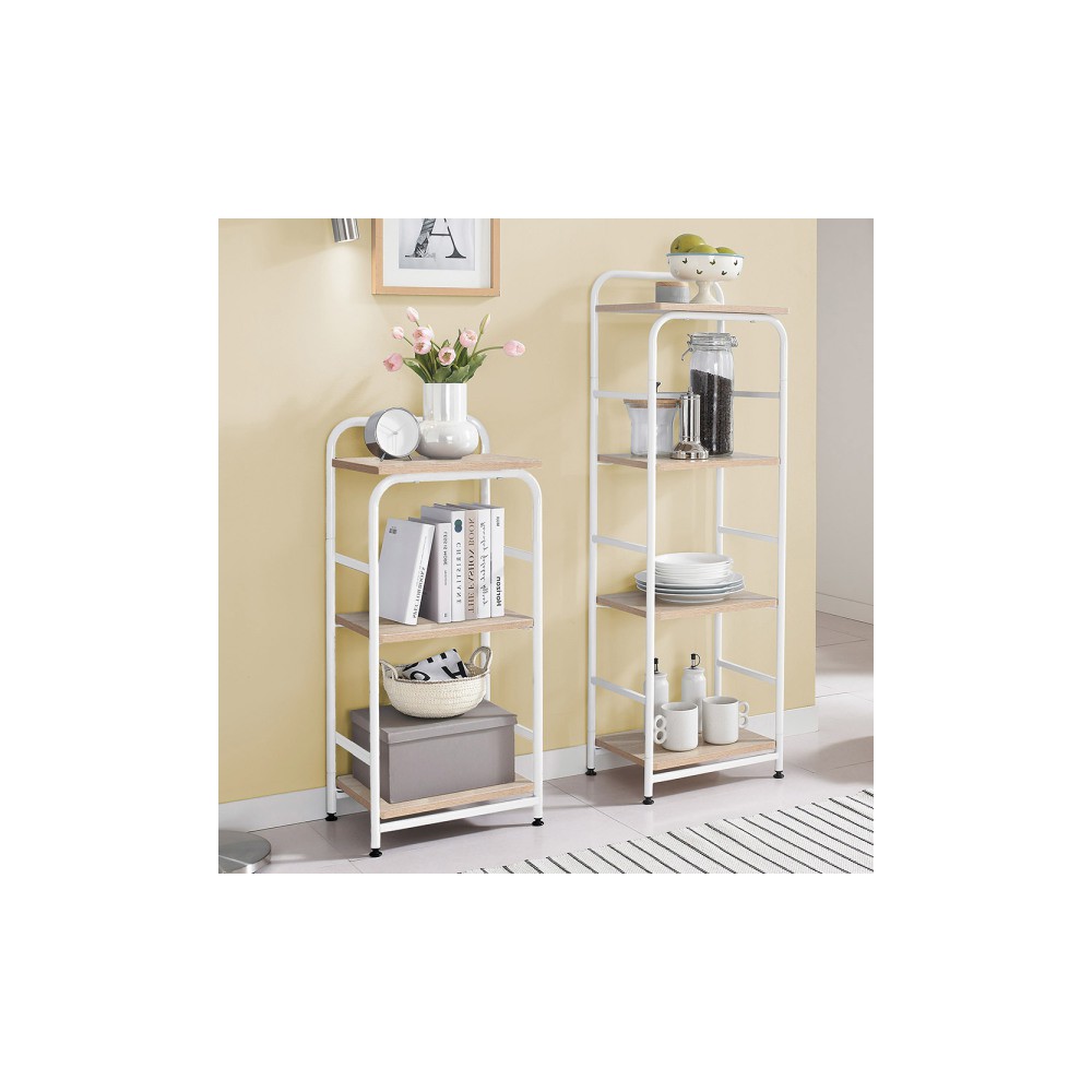 로쿠스 4단 수납선반 철제선반 다용도 거실선반