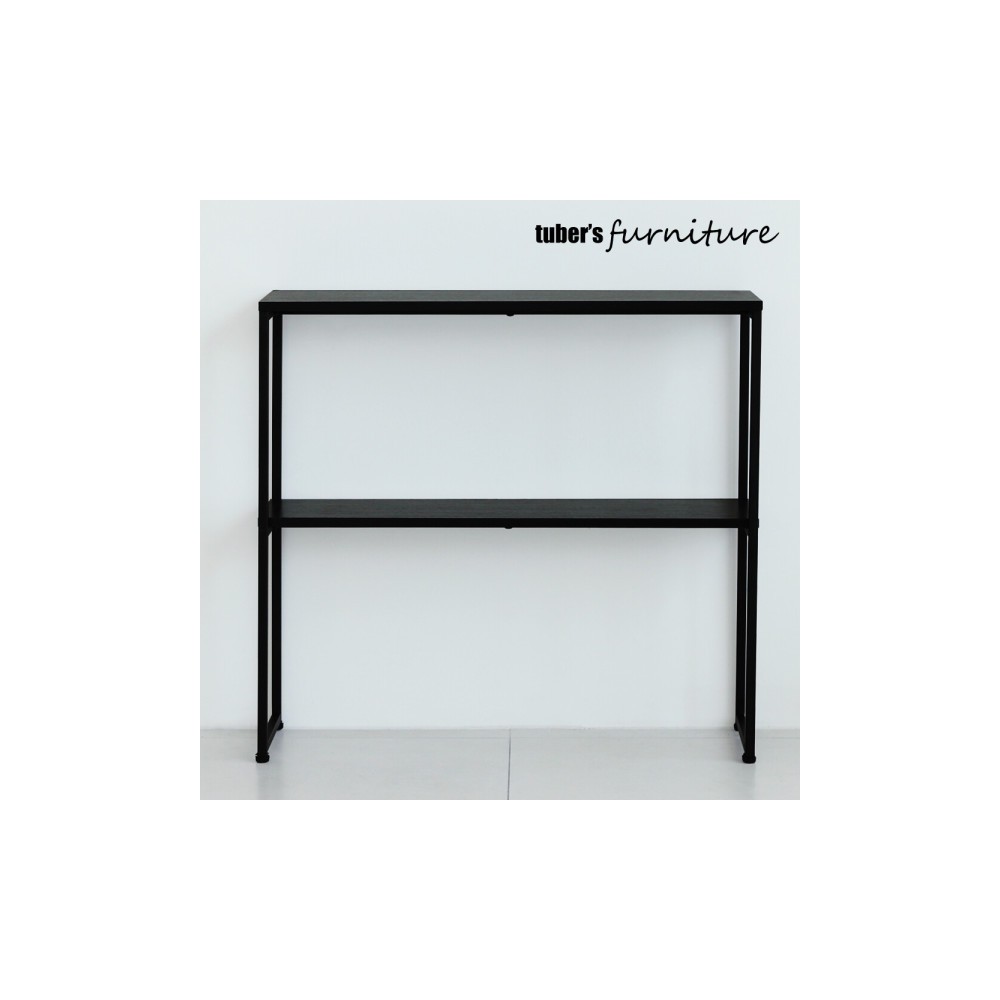 슬림 콘솔 2단 선반 폭 좁은 모던 철제 미니 수납장 거실 화장대 현관 복도 인테리어 장식장