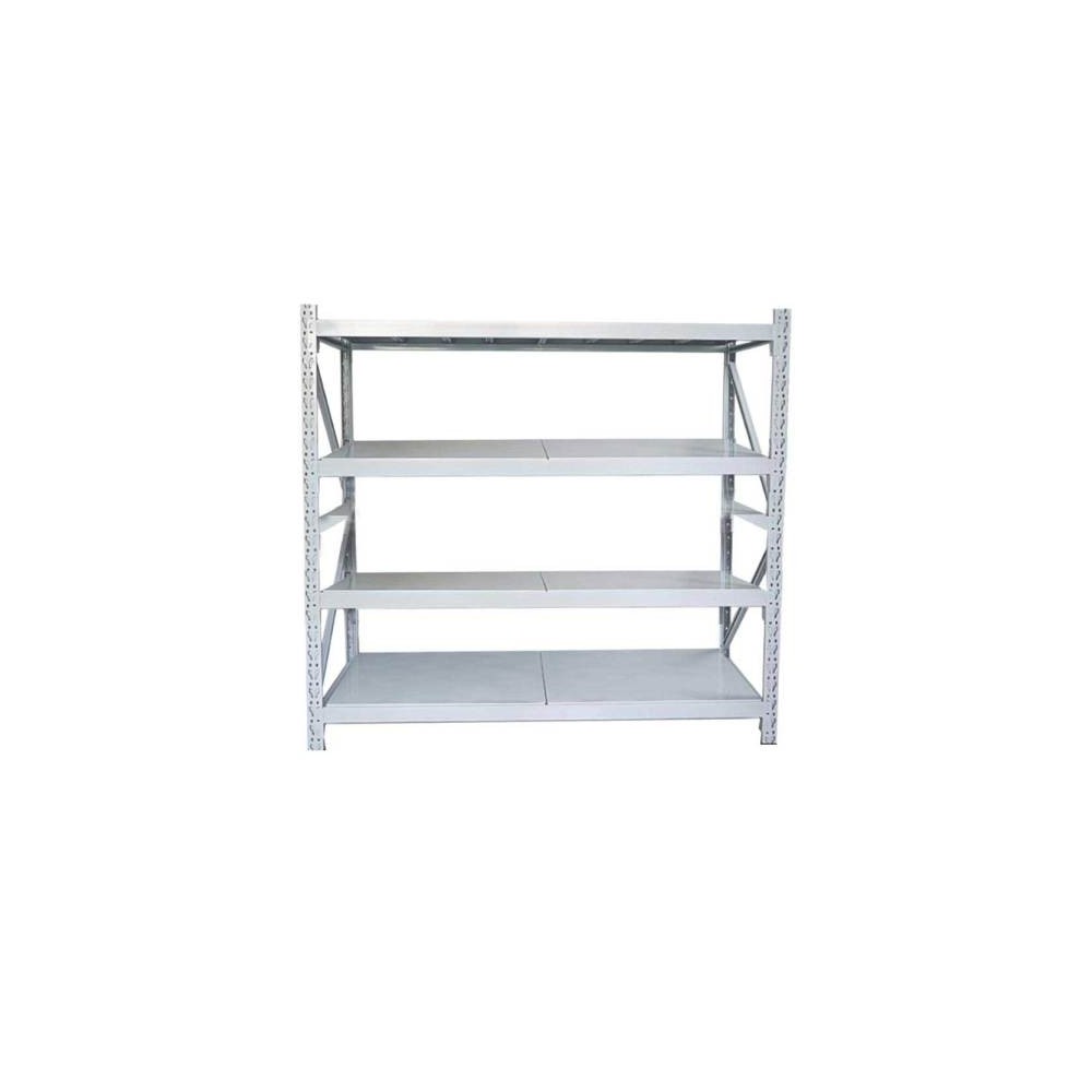 나이스선반 하중200kg 1세트 단수4단 독립 /올화이트 경량랙 앵글 무볼트 창고정리 철제선반 중량랙 조립식