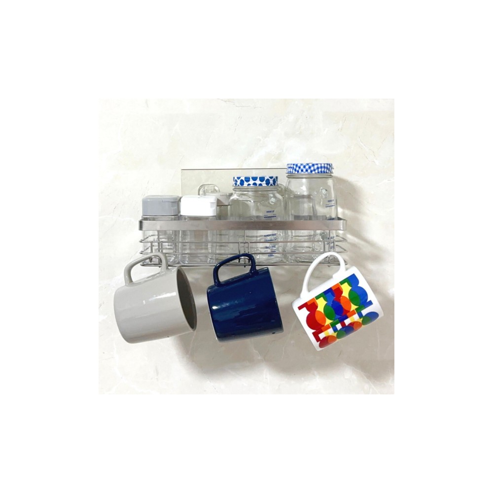 올지 무타공 주방선반 양념통선반 부착형 싱크대 수납 컵 정리대 업소용 스텐 녹슴 걱정없는 SUS304