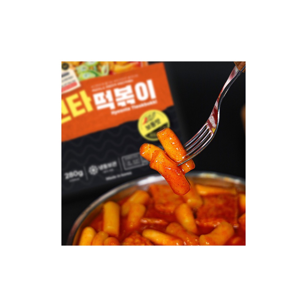 현타 떡볶이 보통맛 5분 즉석 밀키트 떡볶이 280g 5개입 전자레인지만으로 맛있고 간편하게 현타떡볶이