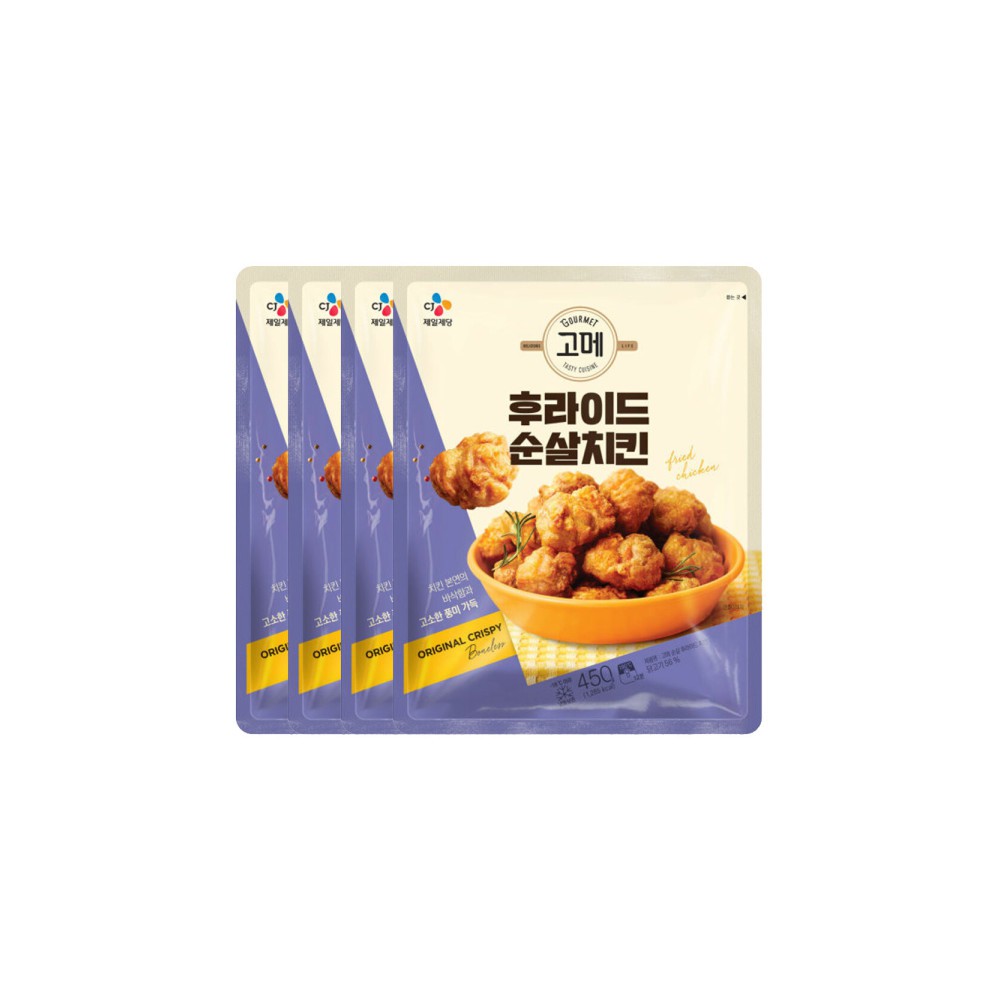 고메 후라이드 순살치킨 450G x4개