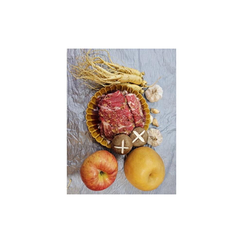소불고기 수제 인삼 양념 1kg (실중량 1100g)
